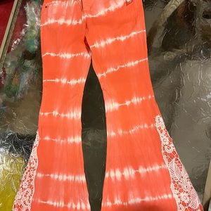 Gemma & Jane Flared Bottom Embriodered Jeans